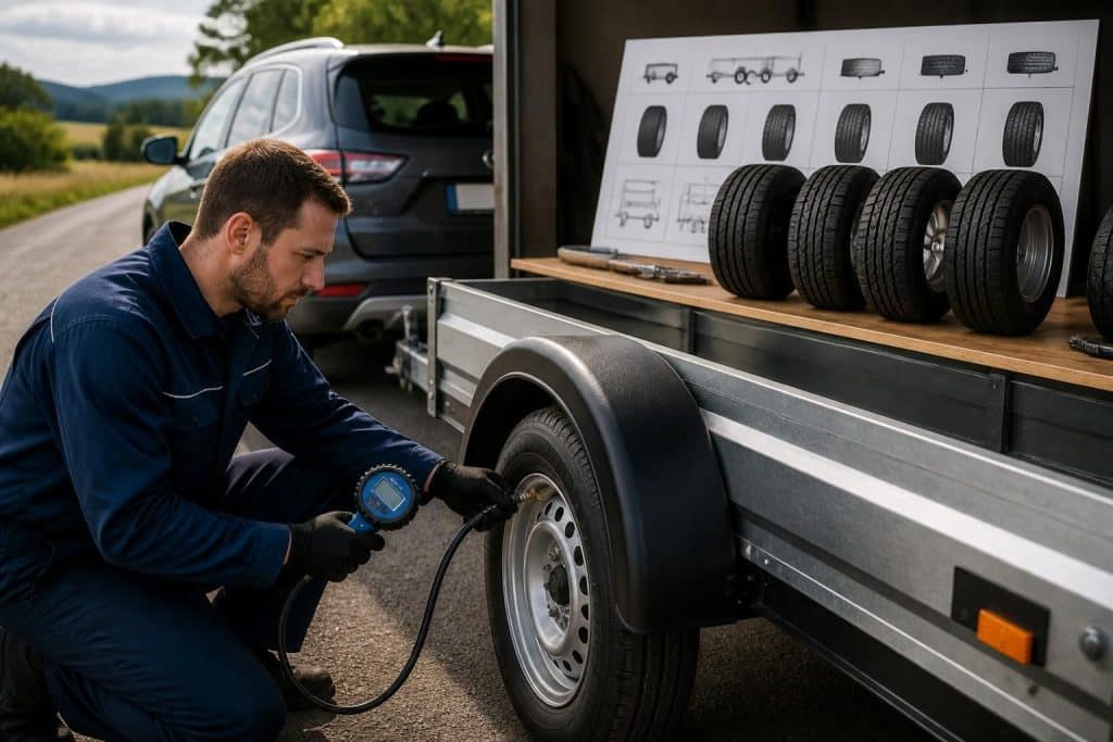 découvrez nos conseils pratiques et un tableau complet pour connaître la pression idéale des pneus de votre remorque, afin d'assurer sécurité et performance sur la route.